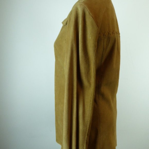 MONTEVIDEO SUEDE whip stiched SHIRT jacket M - Picture 8 of 12